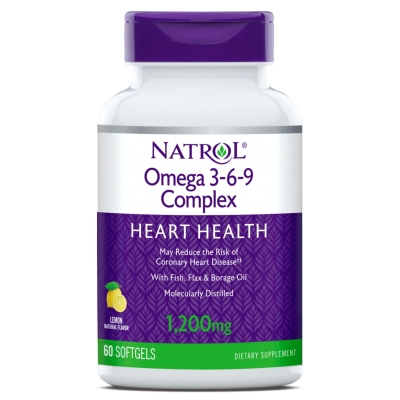 Антиоксидант Natrol Omega 3-6-9 Complex 60 капсул