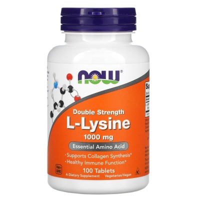 Аминокислота NOW L-lysine 1000 мг 100 таблеток
