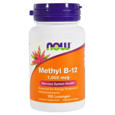Витамины NOW  Methyl B-12 1000 мг 100 пастилок
