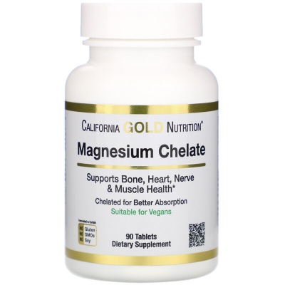Витамины California Gold Nutrition Magnesium Chelate 90 капсул