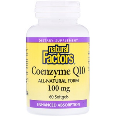 Антиоксидант Natural Factors CoQ10 100 мг 60 капсул