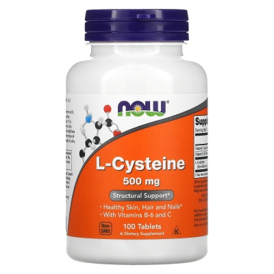 Аминокислота NOW L-Cysteine 500 мг 100 таблеток