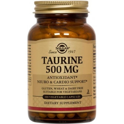 Аминокислота Solgar Taurine 500 мг 100 капсул