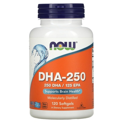 Антиоксидант NOW DHA-250 120 капсул