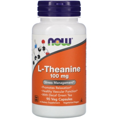Аминокислота NOW L-Theanine 100 мг 90 капсул