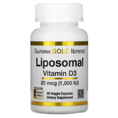 Витамины California Gold Nutrition Liposomal Vitamin D3 60 капсул
