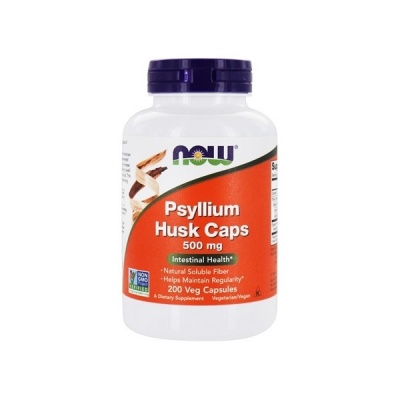 Специальный препарат NOW Psyllium Husk caps 500 мг 200 капсул