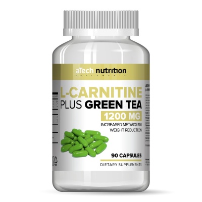 Л-карнитин aTech nutrition L-Carnitine + Green Tea 90 капсул