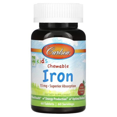 Витамины Carlson Labs Kids Iron 60 таблеток