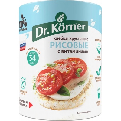 Хлебцы Dr.Korner гречневые с витаминами 100 гр