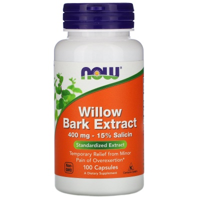 Витамины NOW Willow Bark Extract 400 мг 100 капсул