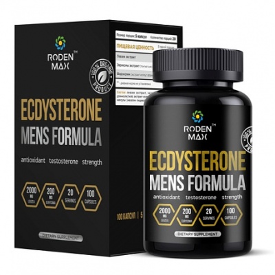 Тестобустер Roden Max Ecdysterone  100 капсул