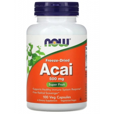 Антиоксидант NOW Acai 500 мг 100 капсул