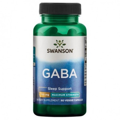 Антиоксидант Swanson Gaba 750 мг 60 капсул