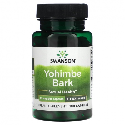Тестобустер Swanson Yohimbe Bark Standardized 100 капсул