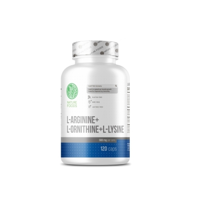 Аминокислота Nature Foods Arginine+Ornitine+Lysine 120 капсул