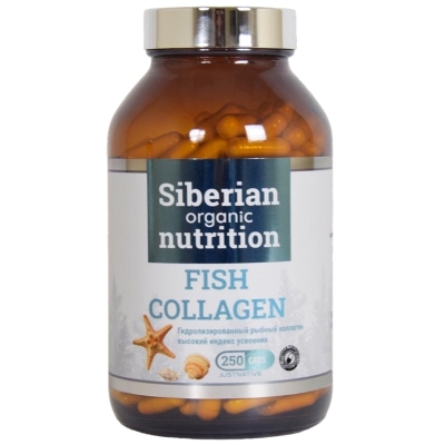Коллаген Siberian Organic Nutrition Гидролизированный рыбный коллаген 250 капсул