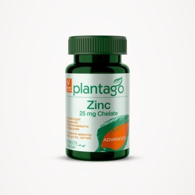 Витамины Plantago Zinc 25 мг 60 таблеток