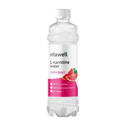 Напиток слабогазированный Vitawell L-carnitine water 500 мл