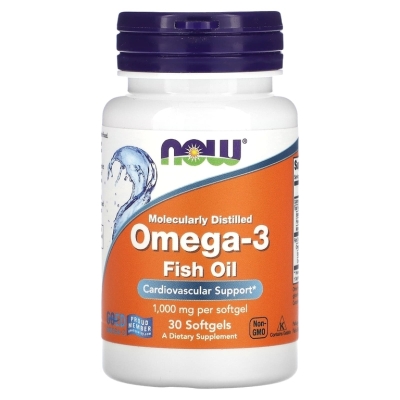 Антиоксидант NOW Omega-3 1000 мг 30 капсул