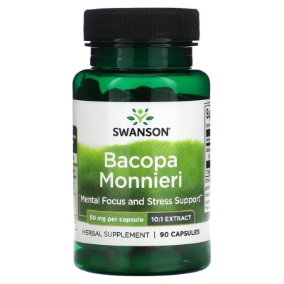 Антиоксидант Swanson Bacopa Monniera 10:6 50 мг 90 капсул