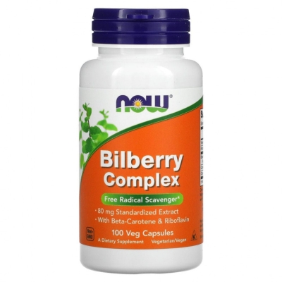 Антиоксидант NOW Bilberry Complex 100 капсул