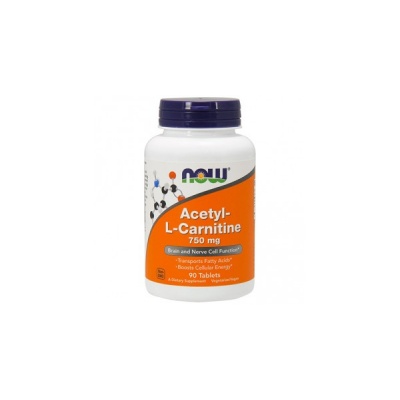 Л-карнитин NOW Acetyl L-Carnitine 750 мг 90 таблеток